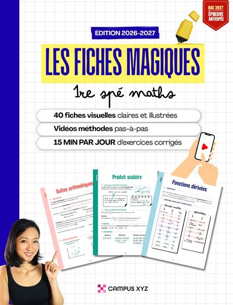 Couverture : Les fiches magiques · 1re spé maths