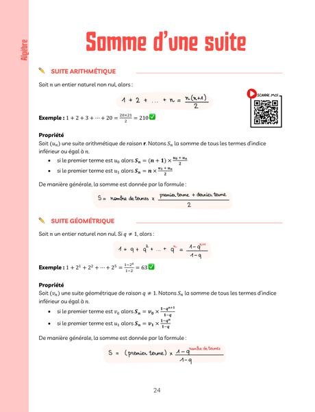 Extrait : Somme d’une suite