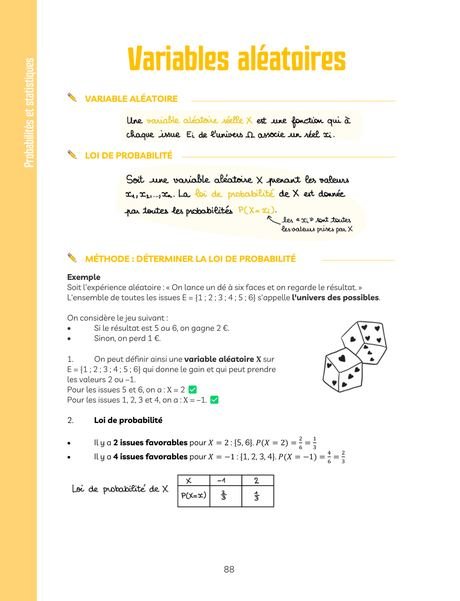 Extrait : Variables aléatoires