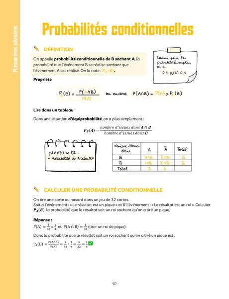 Extrait : Probabilités conditionnelles