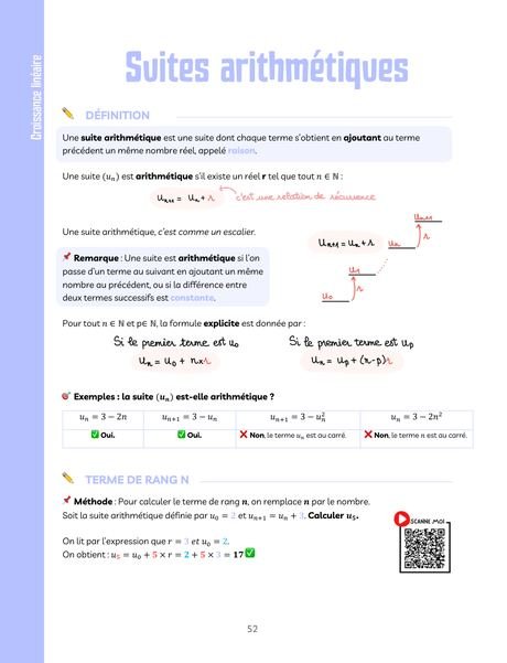 Extrait : Suites arithmétiques