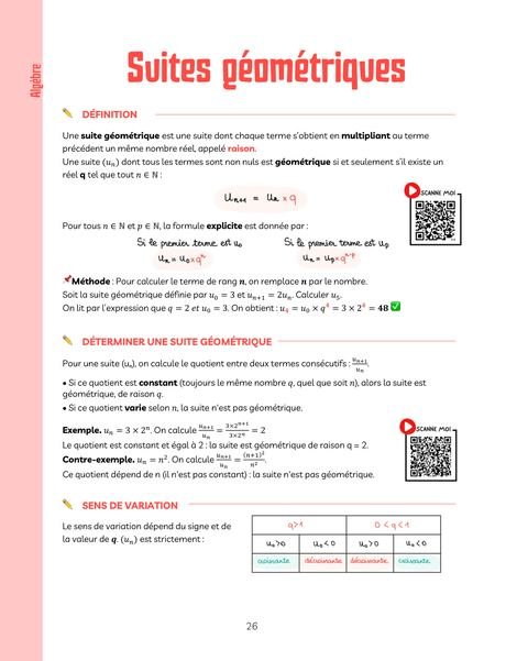 Extrait : Suites géométriques