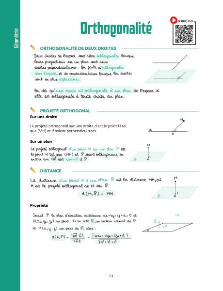 Extrait des fiches magiques : Orthogonalité