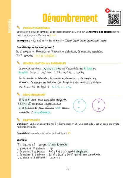 Extrait des fiches magiques : Dénombrement
