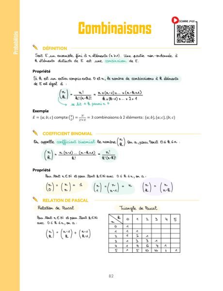 Extrait des fiches magiques : Combinaisons