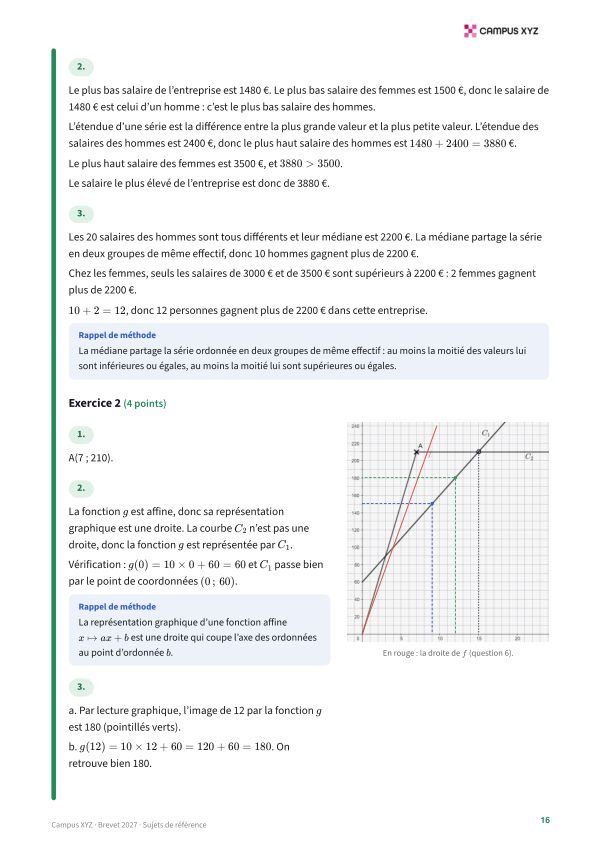 Page du corrigé des sujets de référence 2027