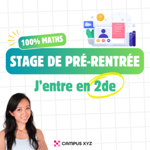 Stage de pré-rentrée 2024 en maths. J'entre en Seconde