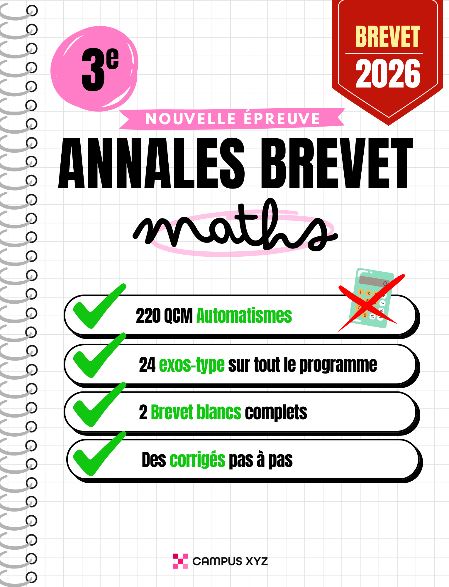 Annales Brevet 2026 - Sujets et corrigés