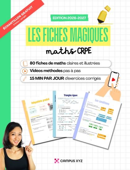 Couverture de l'échantillon gratuit des fiches magiques CRPE
