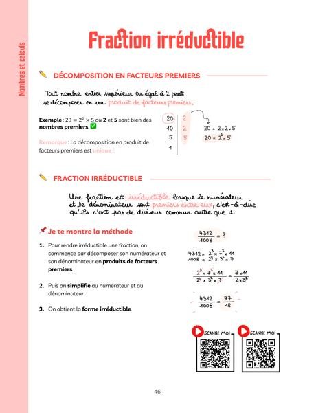 Fiche magique CRPE : Fraction irréductible